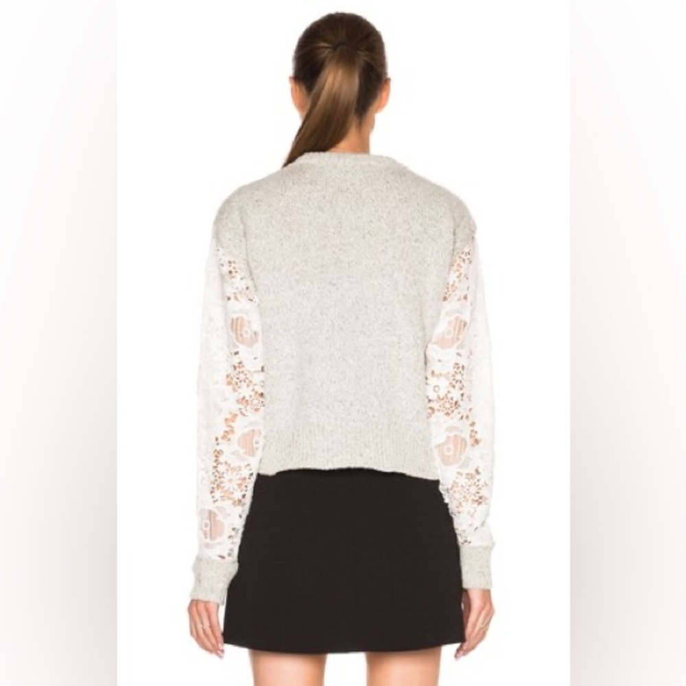 SEE BY CHLOE Women’s Lace Pullover Sweater Milk Color Size Medium - Picture 5 of 13